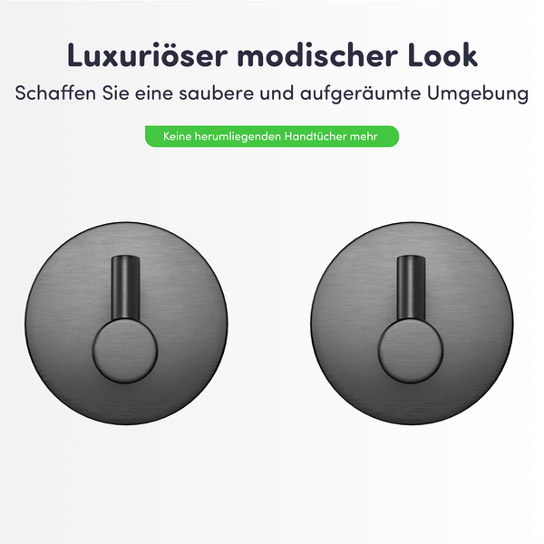 Zwei Handtuchhaken zur Wandmontage