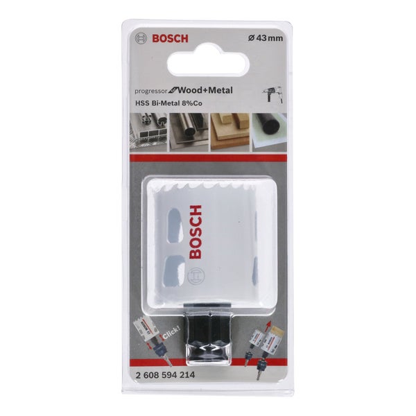 Bosch Lochsäge mit 43 Millimeter Durchmesser in Verpackung