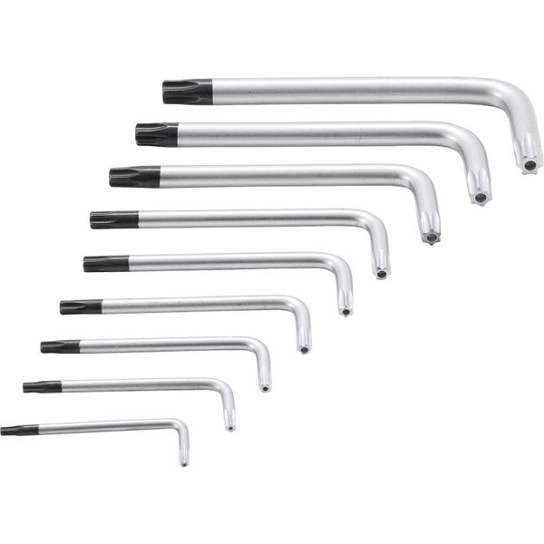 BGS Winkelschlüssel-Satz kurz T-Profil (für Torx) mit Bohrung T10 - T50 9tlg. - 809