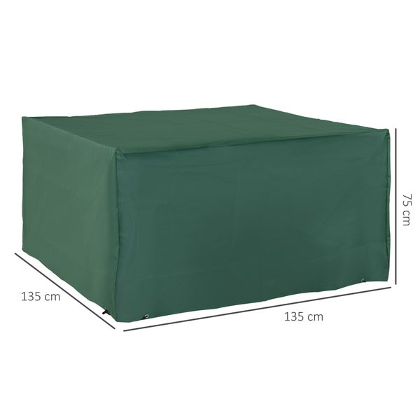 Outsunny Schutzhülle für Gartenmöbel, 135 x 135 x 75 cm, 600D-Oxford, Grün