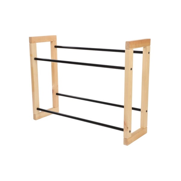 PROREGAL Getränkekistenregal HARZ HxBxT 85x112x35cm 6 Kisten auf 2 Ebenen Massives Kiefernholz Natur