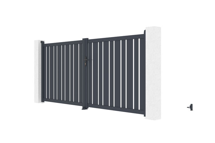 Doppelflügeltor aus aluminium 3,5m VEYMONT 350B160