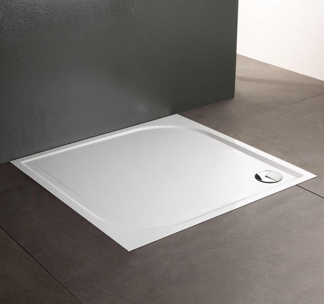 Flache Einbauduschwanne 80X80 aus Harz | Klio