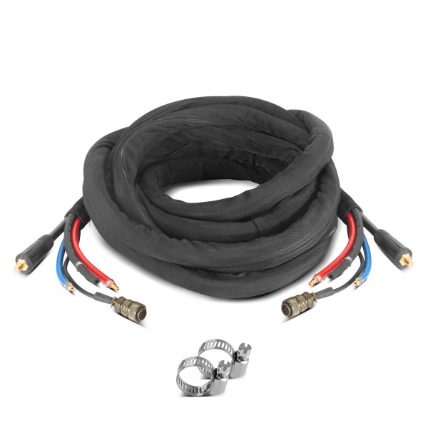 Plasmaschneidbrenner-Schlauchpaket mit Kabeln und Schlauchschellen