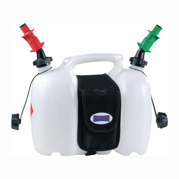 Doppelkanister für Kraftstoff und Öl mit Hünersdorff Logo