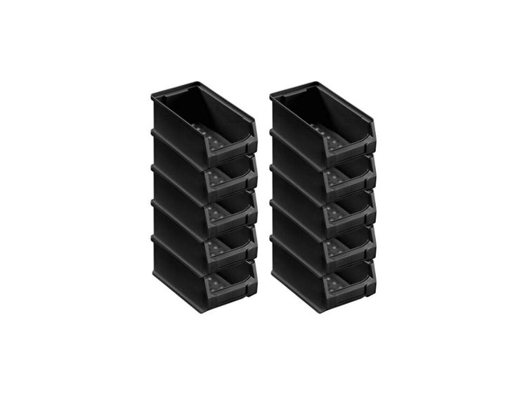 PROREGAL Leitfähige Sichtlagerbox 2.0 HxBxT 7,5 x 10 x 17,5 cm 0,8 Liter ESD Sichtlagerbehälter Sichtlagerkasten Sichtlagerkastensortiment Sortierbehälter