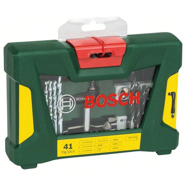 Bosch 41-teiliges V-Line Set zum Bohren und Schrauben inkl. Winkelschrauber - 2607017316