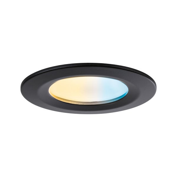 LED Einbauleuchte Nova Coin IP44 rund 78mm Tunable White 3x6W 3x530lm 230V Schwarz matt Aluminium