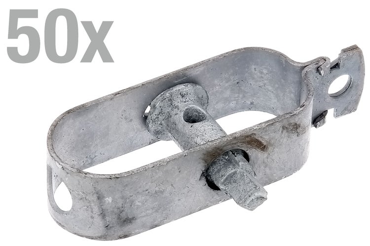 50 Stück Drahtspanner für Maschendrahtzaun aus verzinktem Stahl