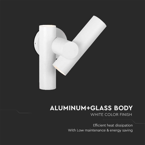 Wandleuchte aus Aluminium und Glas