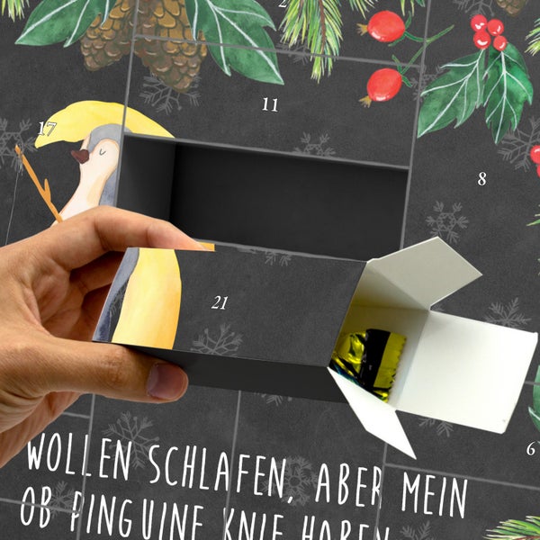 Mr. & Mrs. Panda Befüllbarer Adventskalender Pinguin Mond - Schwarz