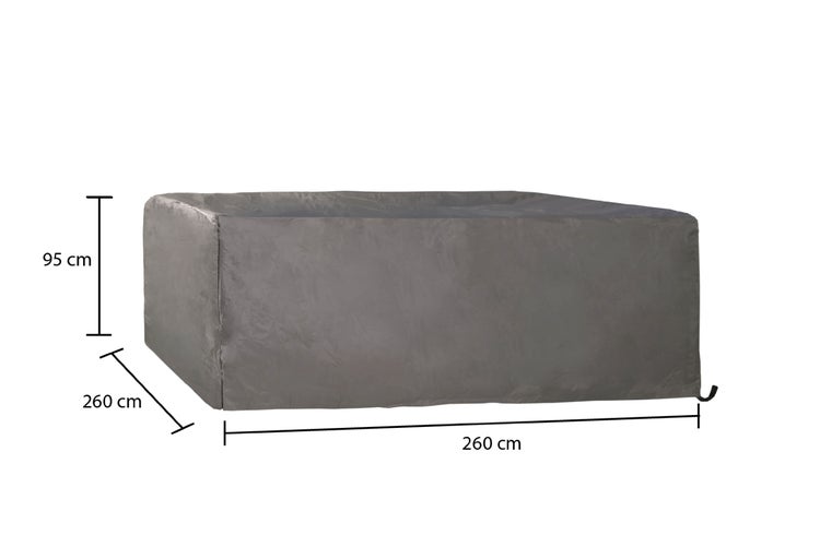 Schutzhülle für Gartenmöbel, 260 mal 260 mal 95 Zentimeter