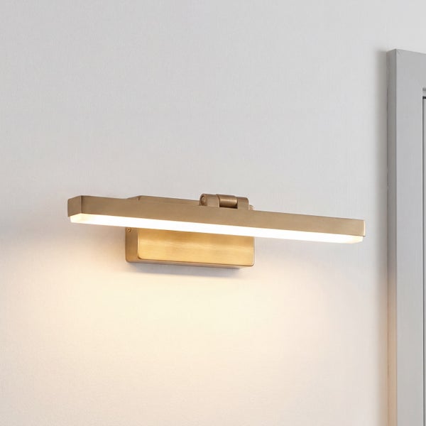 Moderne LED Bilderleuchte aus Metall in geradem Design zur Wandmontage mit integrierter Leuchtfläche