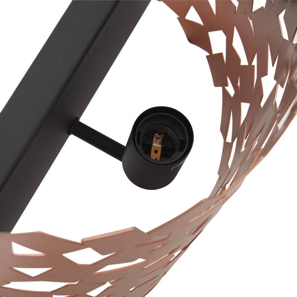 Lucande Wandleuchte, Wandlampe Innen Aeloria (Modern) in Kupfer aus Metall (1 flammig E27) - Wandstrahler Wandbeleuchtung Schlafzimmer / Wohnzimmer Wohnzimmerleuchte