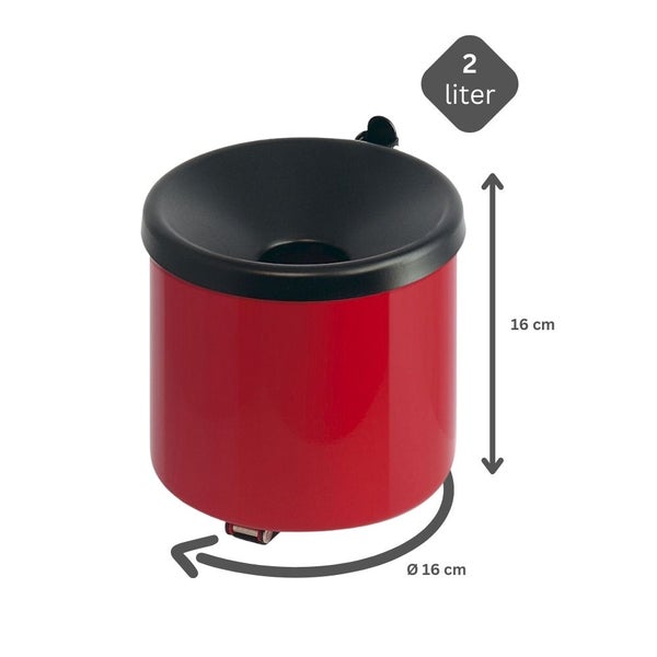 PROREGAL SparSet 4x Runder Feuerlöschender Wandaschenbecher 2 Liter HxØ 16 x 16 cm Metal Weiß Mit Schwarzem Deckel
