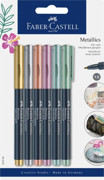 Faber-Castell Metallics Marker, 6er Set