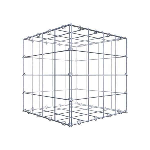 Gabione 40 cm x 40 cm x 40 cm (L x H x T), Maschenweite 10 cm x 10 cm, C-Ring