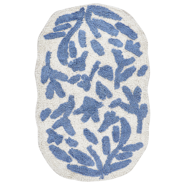 Badematte DERIK Blau 60 x 90 cm Baumwolle