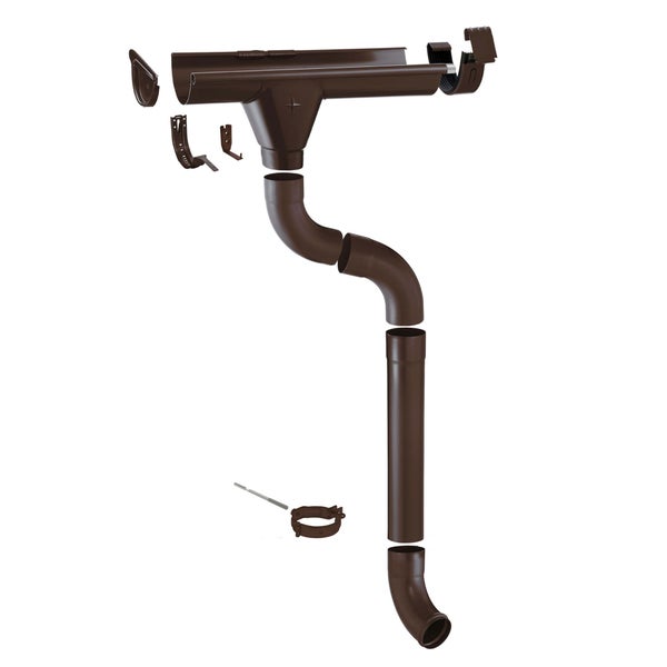 Dachrinnen-Set mit Zubehör zur Regenwasserableitung