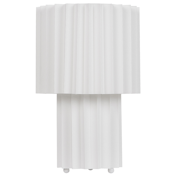 Tischlampe ALFEIOS Leinen Weiß