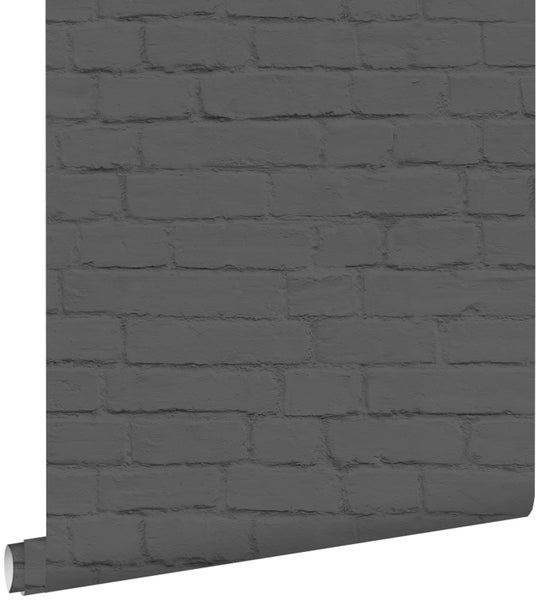 ESTAhome Tapete Steinoptik Schwarz - 53 cm x 10.05 m - 138535