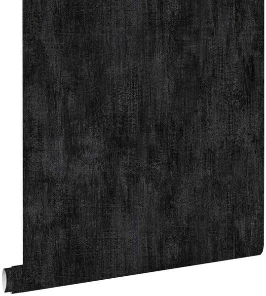 ESTAhome Tapete mit malerischem Effekt Schwarz - 53 cm x 10,05 m - 127640