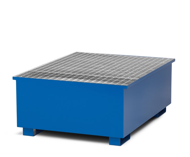 RR Industrietechnik Typ RTA-1 Auffangwannen für IBC aus Stahl mit Abfüllbereich RAL 5010 enzianblau