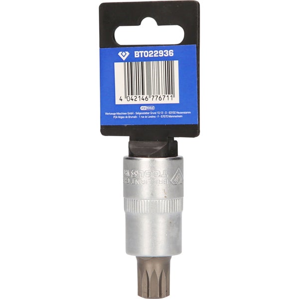 BRILLIANT TOOLS 1/2 Vielzahn-Bit-Stecknuss 55 mm lang M14 - BT022936