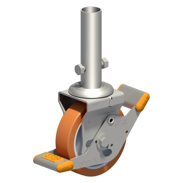 Layher Lenkrolle mit Spindel zur Verwendung mit Gerüsten