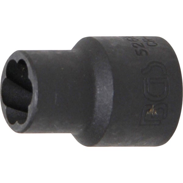 BGS Spiral-Profil-Steckschlüssel-Einsatz / Schraubenausdreher Antrieb Innenvierkant 12,5 mm (1/2) SW 12 mm - 5266-12