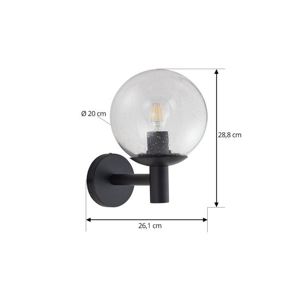 Lindby Dangan (spritzwassergeschützt (Modern) in Transparent aus Glas (1 flammig, E27)