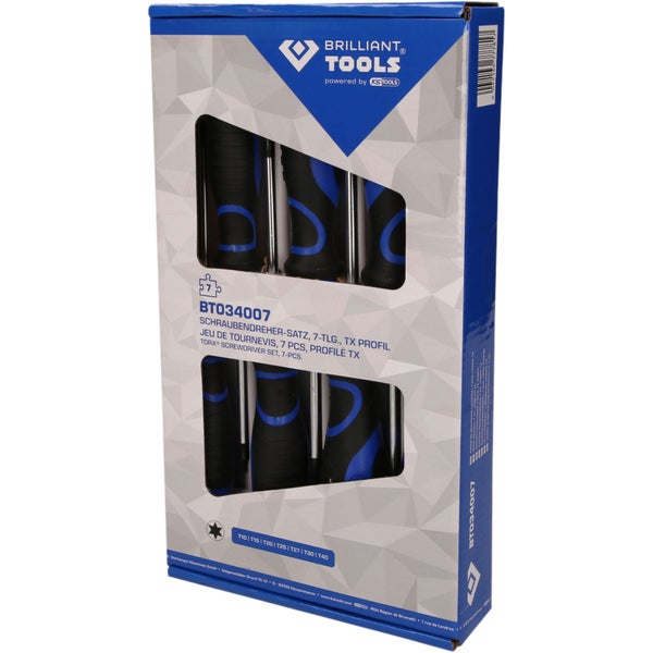 Brilliant Tools Schraubendreher Satz mit Torx Profil, 7-teilig im Set