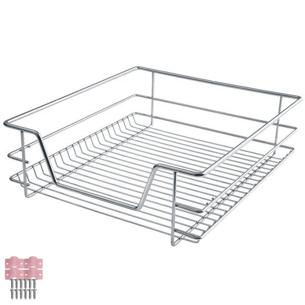 Auszugschrankeinsatz aus Metall mit Befestigungsmaterial