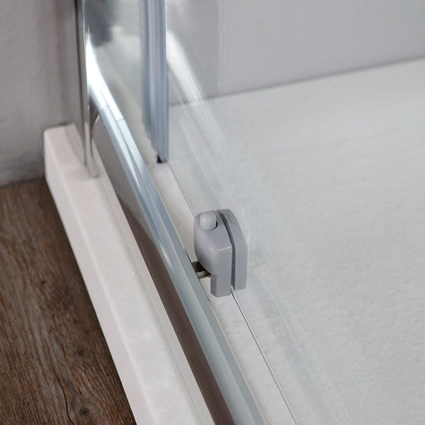 120x80 cm Duschkabine mit Fronteinstieg , Duschtür + Seitenwand, transparent | New Giada