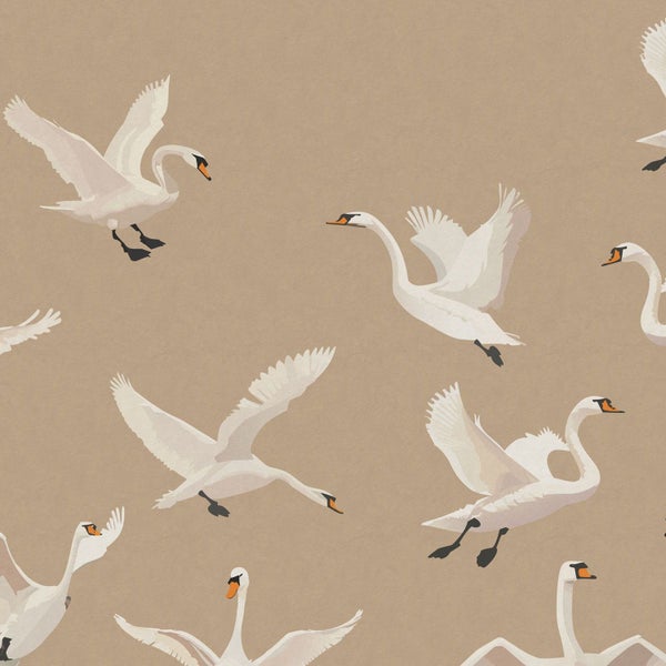 Tapete mit Schwanmuster