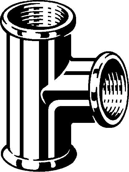 T-Stück mit drei Innengewinden für Rohrverbindungen