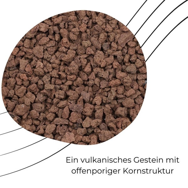 Lavastein Lavagranulat Grill Pflanzen Lavamulch für Garten Rot 16-32 mm 20L Aquarium Filtermaterial Lava Vulkanstein Lavakies
