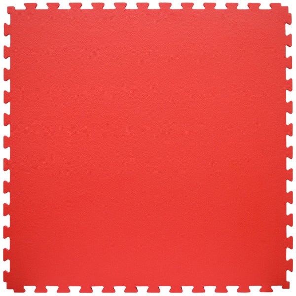 12mm Trainingsmatte mit Rand - 90x90cm Bodenschutz-Matte Rot