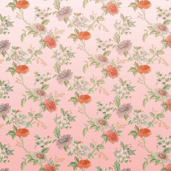 Dekoratives Tapetenmuster mit floralen Elementen