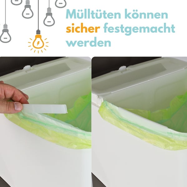 Mülleimer Küche 3 Fächer Groß Mülltrennsystem 70 Mülltrennung Mülltrenner Abfallsammler Müllsortierer 3Fach Müllsystem Küche Abfall & Recycling