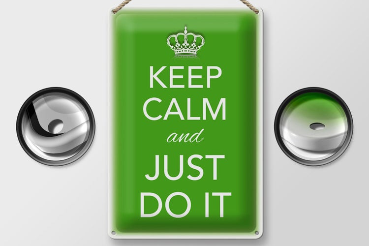 Blechschild Spruch 20x30cm Keep Calm and just do it