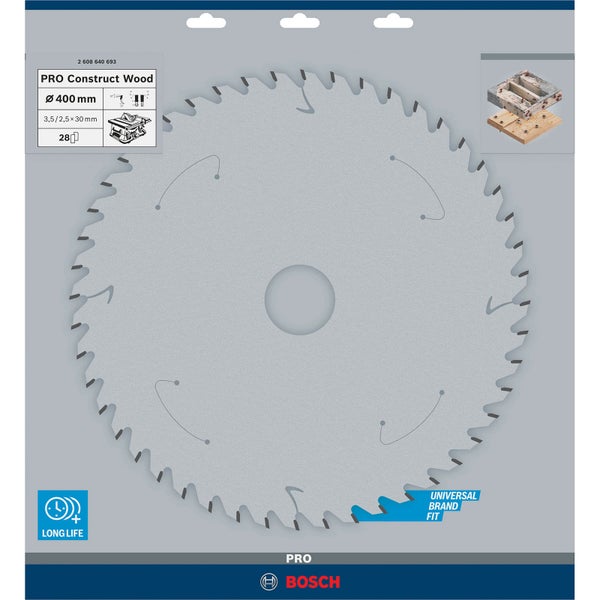 Bosch PRO Construct Wood Kreissägeblatt 400 x 3,5 x 30 mm - 2608640693