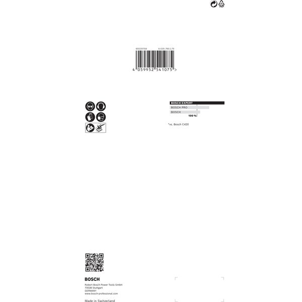 Bosch Firmeninformationen, Barcode und Sicherheitssymbole