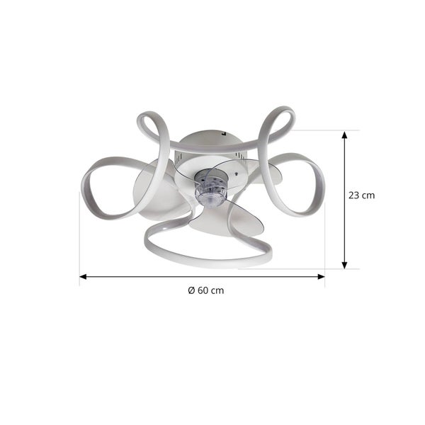 Lindby LED Deckenventilator mit Licht und Fernbedienung leise (Ø 60 cm), 2in1: Ventilator Lampe dimmbar 3 Geschwindigkeiten CCT Farbwechsel