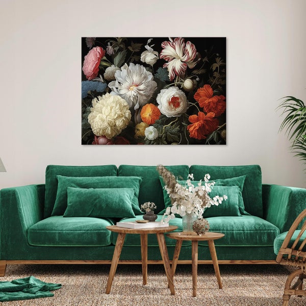 Leinwandbild Blumen Modern Bilder Schlafzimmer 100X70 cm
