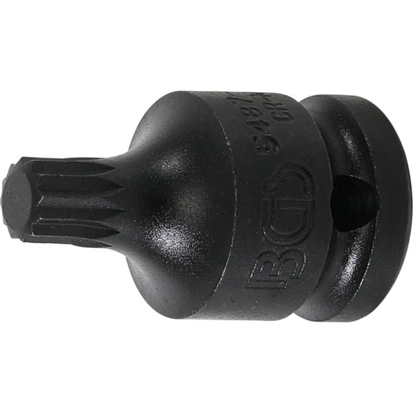 BGS Kraft-Bit-Einsatz Antrieb Innenvierkant 12,5 mm (1/2) Innenvielzahn (für XZN) M10 - 5487-M10