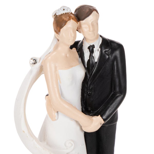 Tortenfigur Brautpaar, dekoratives Hochzeits-Accessoire für die Torte.
