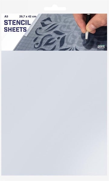 QBIX Kunststoff Mylar Platten - 5 Stück A3 Größe Transparenter Kunststoff - 0,2 mm Dicke