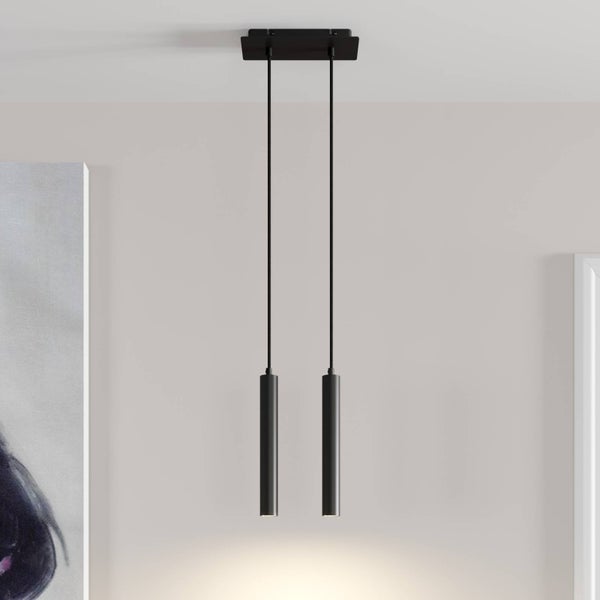 Arcchio LED Franka (Modern) in Schwarz aus Aluminium (2 flammig, ) Wohnzimmerleuchte