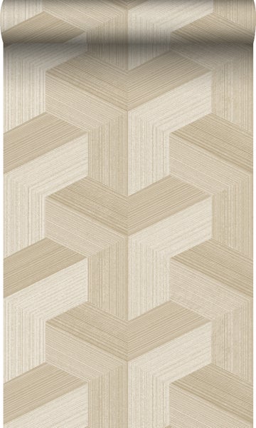 Origin Wallcoverings Öko-Strukturtapete 3D-Muster Beige - 0.53 x 10.05 m - 347949